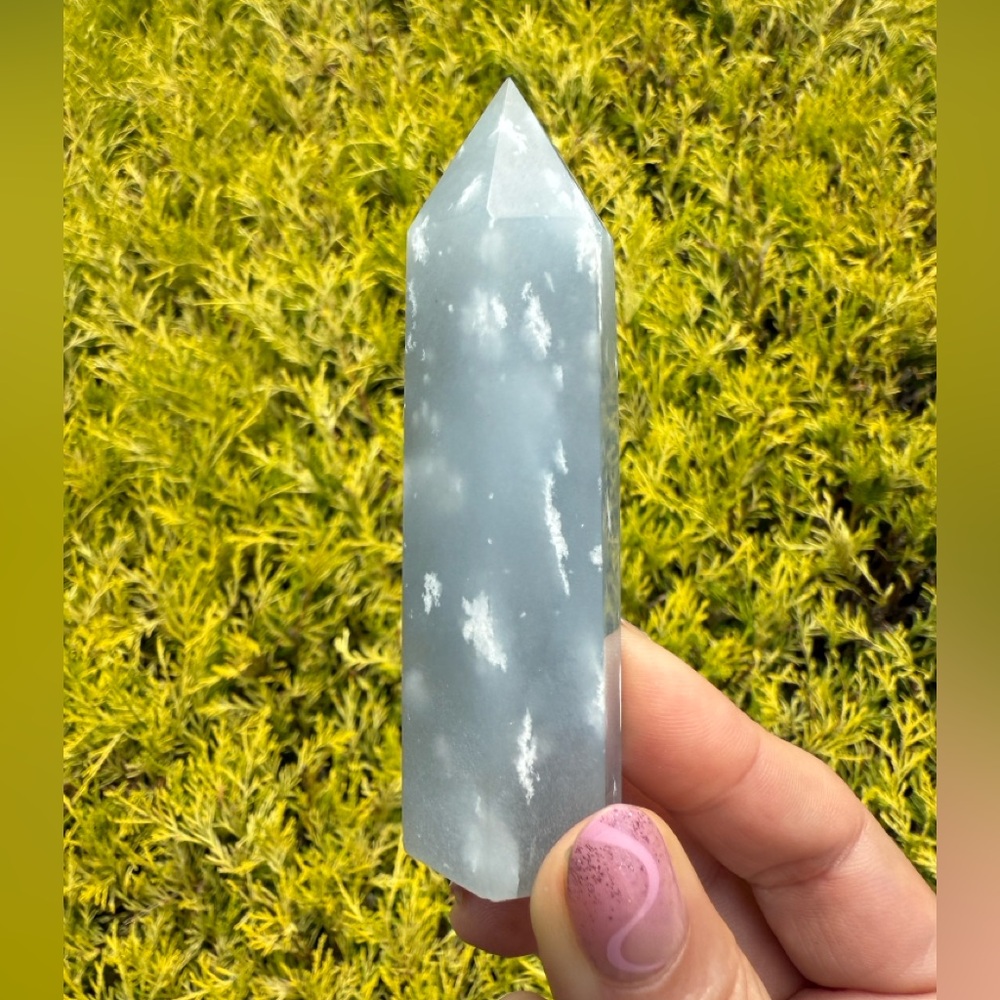 RARE! Snowflake Angelite Tower